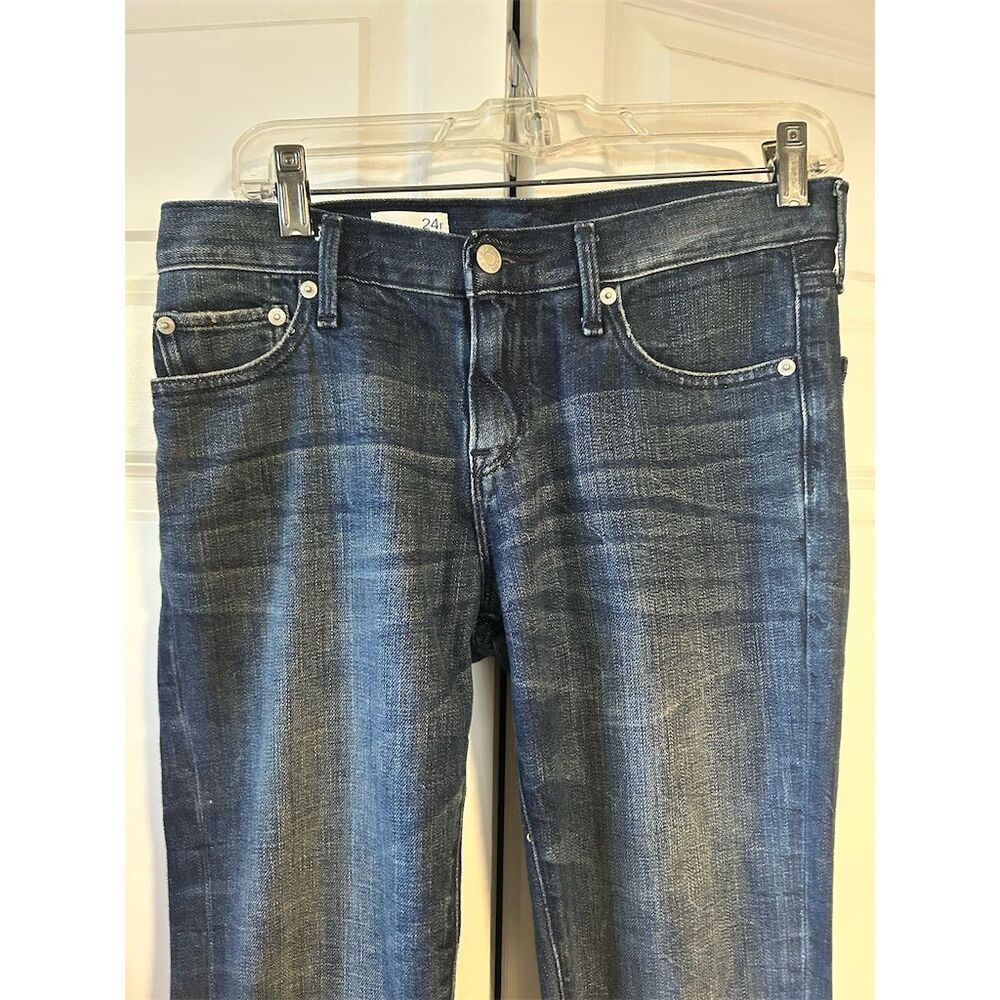 Gap Women's Boyfriend Patchwork Jeans Size 24r Bl… - image 2